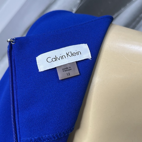 Calvin Klein Royal Blue Midi Dress sleeveless Sz 12 - Picture 6 of 6